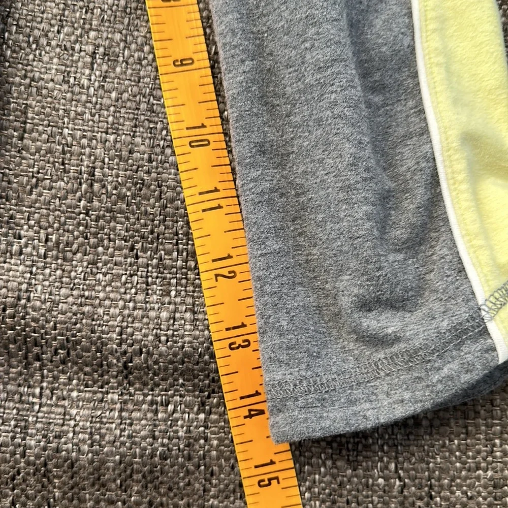Justice Girls Gray Yellow Cropped Leggings Size 8